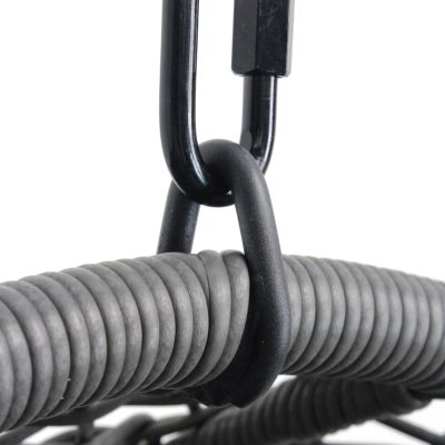 New Comming Outdoor Indoor PE Wicker Swing Egg Chair Gray Color - Image 2