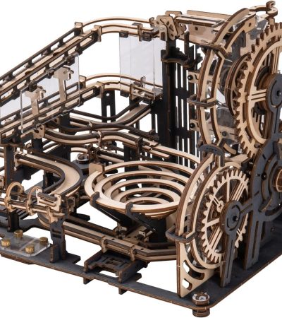 Robotime ROKR Marble Night City 3D Wooden Puzzle Games Assembly Waterwheel Model Toys For Children Kids Birthday Gift