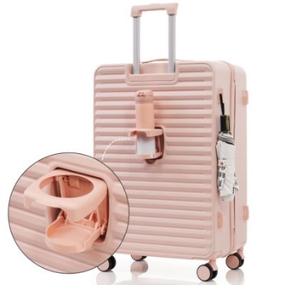 Luggage 4 Piece 20 24 28 Sets And A Bag, 20 24 With Front Pocket,Hard Shell Luggage Carry On Luggage Set With TSA Lock, Usb, Universal Wheel,cup Holder - Image 7