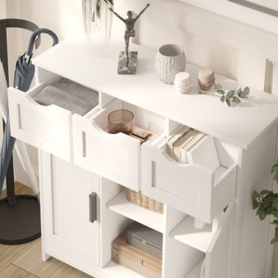 Storage Cabinets,Wooden Floor Cabinet,with Drawers And Shelves Storage Cabinets,Accent Cabinet For Living Room,Bedroom,Bathroom Furniture Home Decor - Image 6