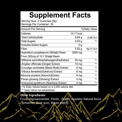 Organic With Ashwagandha, Gummies For Men, Women  No Added Sugar 60 Gummies - Image 2