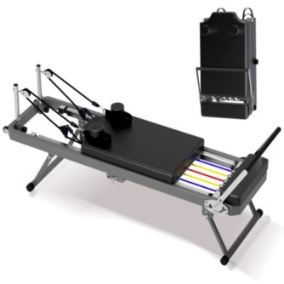 Extra Large Pilates Reformer - Multi-functional Home Fitness Equipment, 395lbs Capacity, With Dynamic Resistance Cords And Aerobic Rebounder, Improves Posture, Builds Strength, Reduces Stress, Black - Image 9
