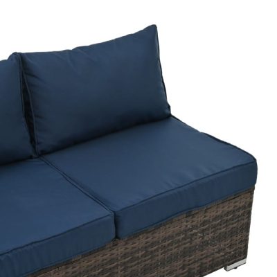 Patio Furniture, Outdoor Furniture, Seasonal PE Wicker Furniture, 4 Set Wicker Furniture With Tempered Glass Coffee Table - Image 5