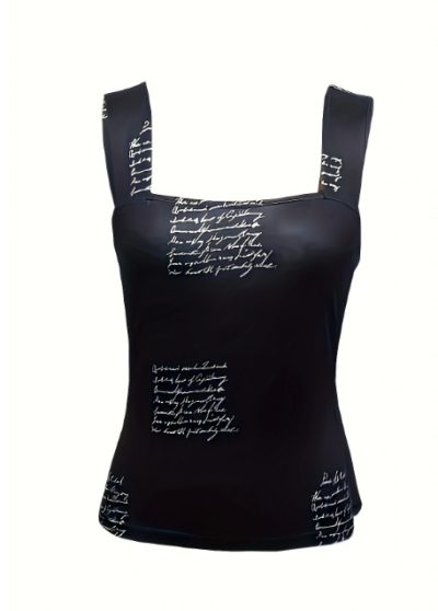 Ladies' V-neck Printed Fashionable Casual Camisole Vest - Image 2