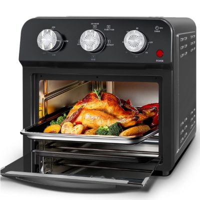 12.5 Qt Air Fryer With Advanced Multi Function Cooking Grill, Air Fry, Defrost, Bake, Presets For French Fries, Pizza, Chicken, Fish, And Toast, Dual Knob Control - Image 6