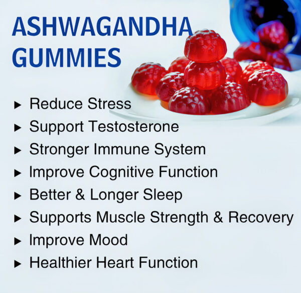 Abronikey Ashwagandha Vitamin D Gummy Mixed Berry, KSM-66, Vegan,Plant Based, Non-GMO, Gluten-Free Gelatin Free - Image 6