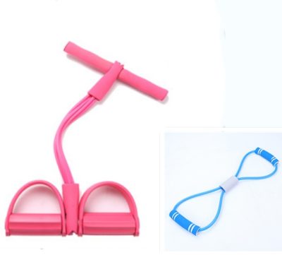 Natural Latex Foot Pedal Elastic Pull Rope with Handle Fitness Equipment Bodybuilding Expander - Image 8
