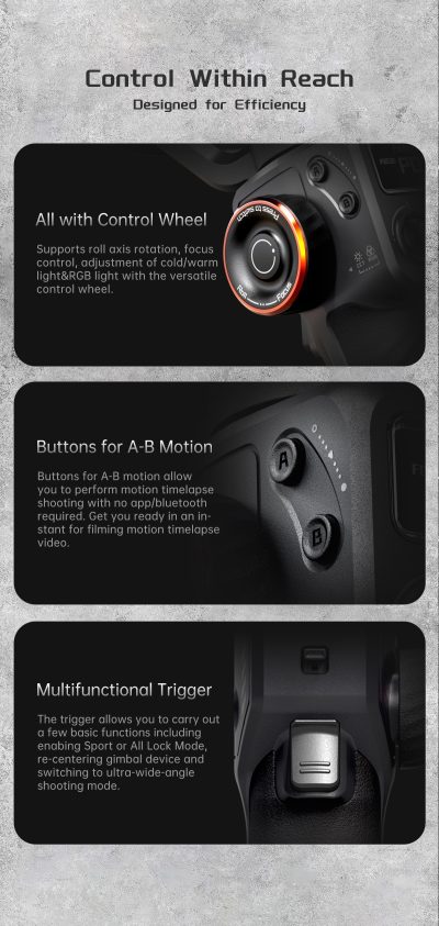 AI Face And Shooting Fill Light Vlog Three-axis Stabler - Image 6