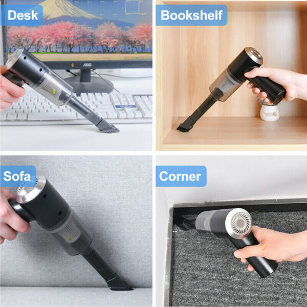 Portable Car Vacuum Cleaner, Handheld Vacuum High Power Cordless, Hand Vacuum Rechargeable Easy To Clean Car Interior, Desktop, Sofa, Keyboard, Drawer And Crevices, Small Spaces - Image 10