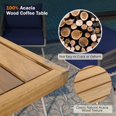 4-piece Bohemian Rope Terrace Furniture Set - Image 7