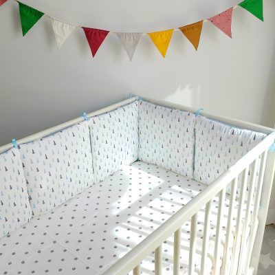 Cartoon embroidered cotton bumper bed - Image 6