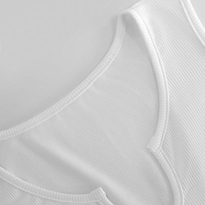Ladies' Fashionable Casual Solid Color Vest Top With Suspender - Image 2