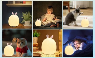 Baby Feeding, Adjustable, Creative, Rabbit, Elk Light, Silicone Light, Touch Light, Clap Light, Small Electric Light, Ambient Light, Night Light - Image 7
