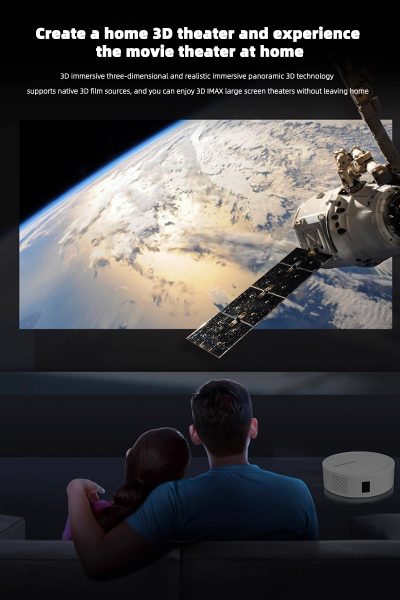 Projector Home Office Mobile Phone Wireless HD Projector Portable Overhead Projector Home Theater - Image 4