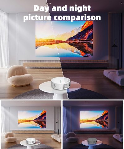 Projector Home Office Mobile Phone Wireless HD Projector Portable Overhead Projector Home Theater - Image 6