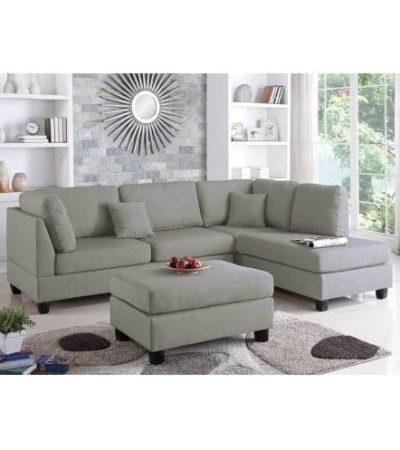 3-PC SECTIONAL In Gray
