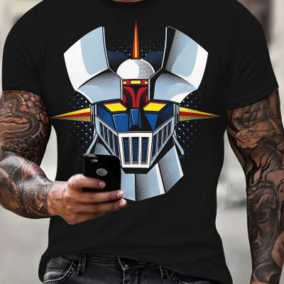 Men's T-shirt, Summer Creative 3D Printing, Round Neck Short Sleeved, Casual Daily Wear, Soft Elastic Fabric