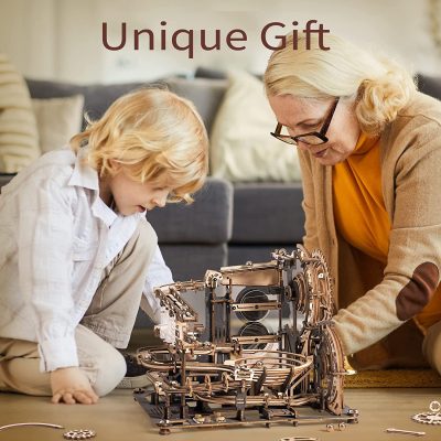 Robotime ROKR Marble Night City 3D Wooden Puzzle Games Assembly Waterwheel Model Toys For Children Kids Birthday Gift - Image 7