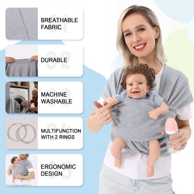 Baby Carrier Front Wrap Scarf Baby Carrier Bag Multi-functional Baby Carrier Front And Back Dual - Image 3
