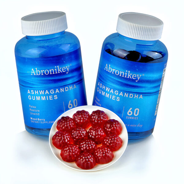 Abronikey Ashwagandha Vitamin D Gummy Mixed Berry, KSM-66, Vegan,Plant Based, Non-GMO, Gluten-Free Gelatin Free - Image 5