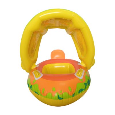 Childrens Swimming Rings Inflatable Detachable Canopy Seat Ring Pvc Baby Swimming Ring Childrens Bath Tub With Sunshade Toys - Image 2