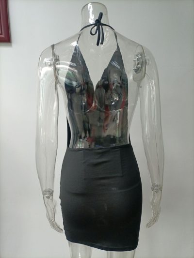 Summer Deep V-neck Dress Temperament Sling Backless Halter Dresses Women's Clothing - Image 5