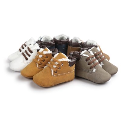 Winter Baby Boys Shoes Suede Leather Sneaker Toddler Baby Shoes Anti-Slip Soft Soled Lace up Snow Boots Warm Baby Boot - Image 4