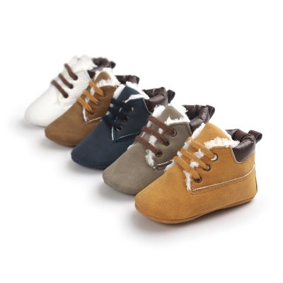 Winter Baby Boys Shoes Suede Leather Sneaker Toddler Baby Shoes Anti-Slip Soft Soled Lace up Snow Boots Warm Baby Boot - Image 9