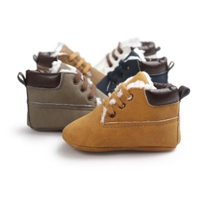 Winter Baby Boys Shoes Suede Leather Sneaker Toddler Baby Shoes Anti-Slip Soft Soled Lace up Snow Boots Warm Baby Boot - Image 2
