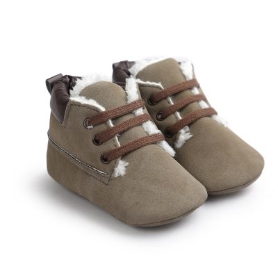 Winter Baby Boys Shoes Suede Leather Sneaker Toddler Baby Shoes Anti-Slip Soft Soled Lace up Snow Boots Warm Baby Boot - Image 3