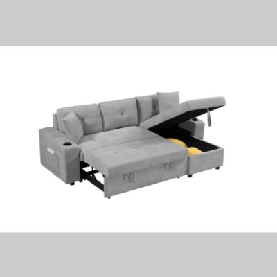 Convertible Sectional Sofa With Armrest Storage - Image 2