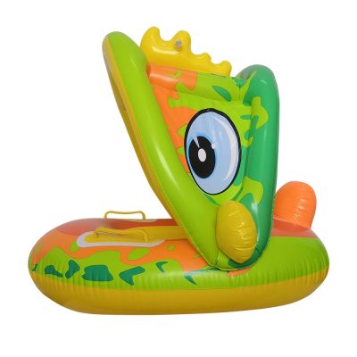 Childrens Swimming Rings Inflatable Detachable Canopy Seat Ring Pvc Baby Swimming Ring Childrens Bath Tub With Sunshade Toys - Image 4