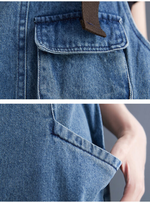 Women's Korean Version Of The New Spot Strap Spring Jeans - Image 8