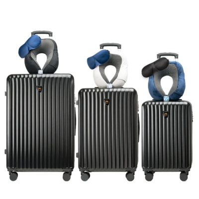 3pcs Luggage Set   Lightweight Hard Shell Suitcase Set With Double Spinner Wheels, Large Capacity, Includes 3pc U-Shaped Travel Pillow Set, Perfect For Business  Family Trips - Image 2