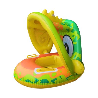 Childrens Swimming Rings Inflatable Detachable Canopy Seat Ring Pvc Baby Swimming Ring Childrens Bath Tub With Sunshade Toys - Image 3