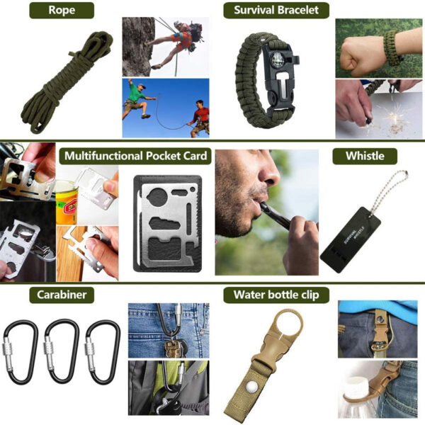 Wilderness Survival First Aid Outdoor Survival Emergency Kit - Image 5