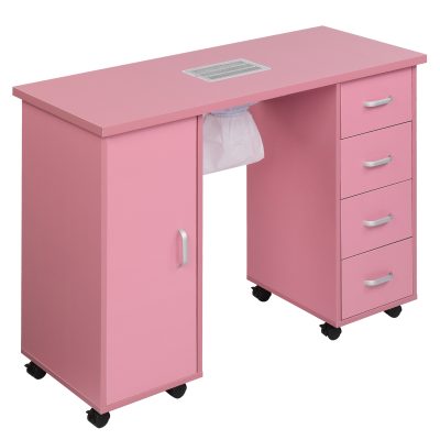 MDF Single Door 4 Drawers With Fans, Nail Art Table - Image 3