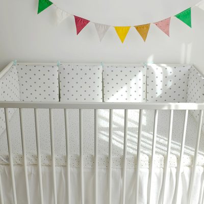 Cartoon embroidered cotton bumper bed - Image 4