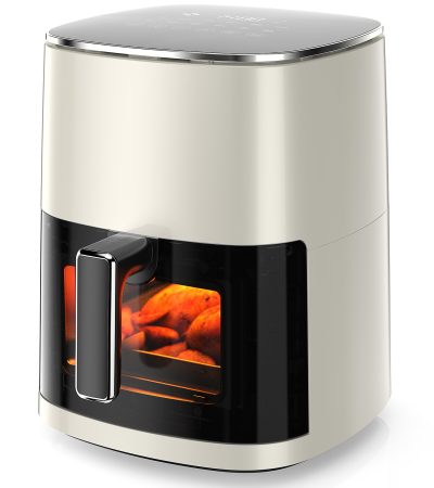 Air Fryer 6 Quart Capacity With Window Square Air Fryer 12-in-1 Air Fry, Roast, Reheat, Dehydrate, Bake, Steam With 400F