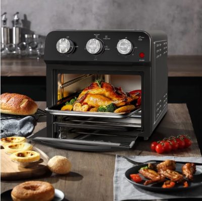 12.5 Qt Air Fryer With Advanced Multi Function Cooking Grill, Air Fry, Defrost, Bake, Presets For French Fries, Pizza, Chicken, Fish, And Toast, Dual Knob Control - Image 8