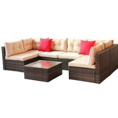 Patio Furniture Set PE Rattan Sectional Garden Furniture Corner Sofa Set - Image 3