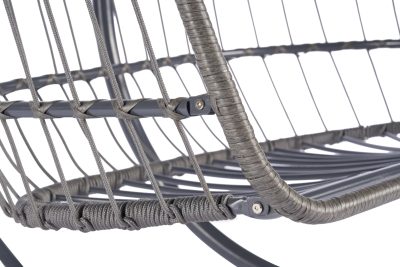 2 Person Outdoor Rattan Hanging Chair Patio Wicker Egg Chair - Image 5