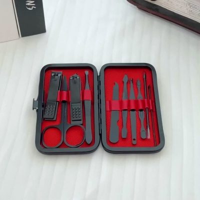 10-piece Black Nail Clipper Set With Travel Case, Professional Cuticle Nippers And Nail Clippers, Complete Grooming Kit For Home And Travel - Image 6