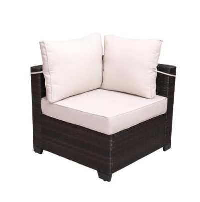 Outdoor Garden Patio Furniture 7Piece PE Rattan Wicker Cushioned Sofa Sets And Coffee Table, Patio Furniture Setoutdoor Couchoutdoor Couch Patio Furnitureoutdoor Sofapatio Couch - Image 9
