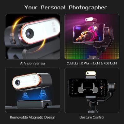 AI Face And Shooting Fill Light Vlog Three-axis Stabler - Image 8