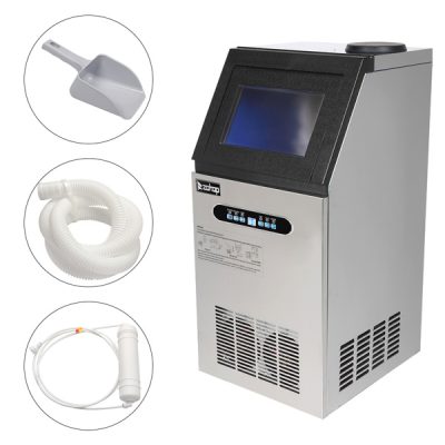 US Standard Ice Maker Silver Stainless Steel Transparent Frosted Lid - Image 4