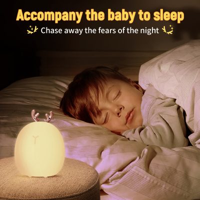 Baby Feeding, Adjustable, Creative, Rabbit, Elk Light, Silicone Light, Touch Light, Clap Light, Small Electric Light, Ambient Light, Night Light - Image 8