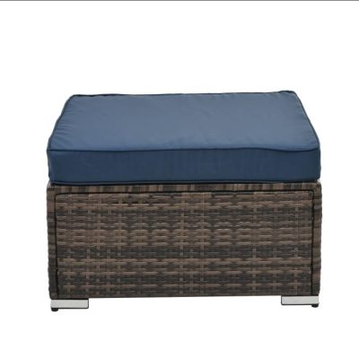 Patio Furniture, Outdoor Furniture, Seasonal PE Wicker Furniture, 4 Set Wicker Furniture With Tempered Glass Coffee Table - Image 7