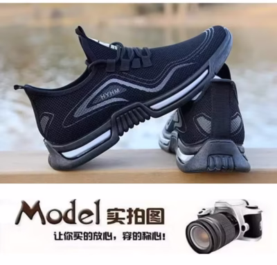 Men Shoes Slip on Fashion Sneakers Male Sport Running Shoes Breathable Gym Training Walking Tennis Shoes Non Slip Workout Flats - Image 4