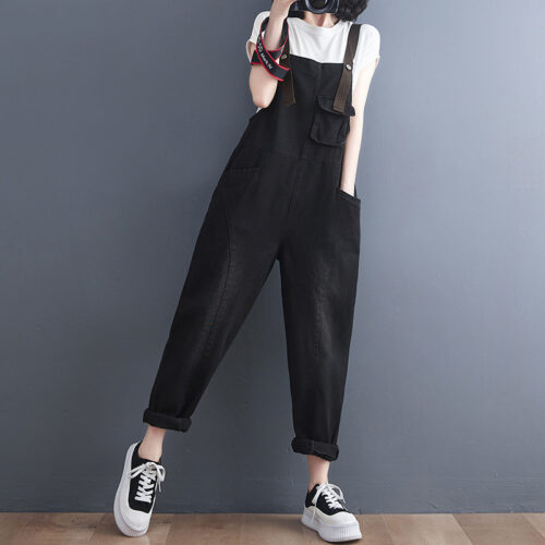 Women's Korean Version Of The New Spot Strap Spring Jeans - Image 7